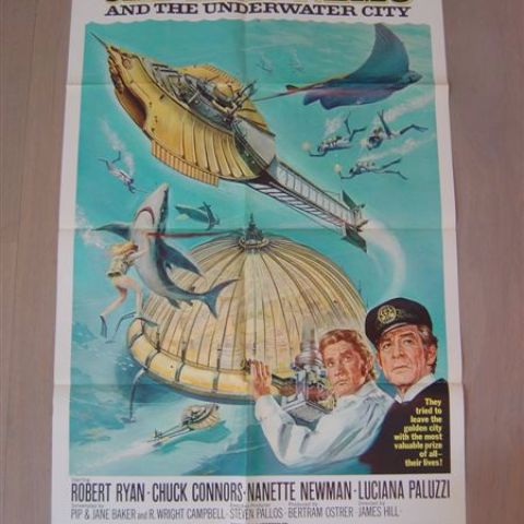 'Captain Nemo and the underwater city' (Robert Ryan) 1969 U.S. one-sheet